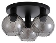 Searchlight 44521SM - Oprawa sufitowa RADIANCE 3xE27/60W/230V śr. 37,5 cm czarna