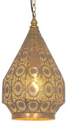 Orientalna lampa wisząca złota 26 cm - MowgliKolonialny Oswietlenie wewnetrzne