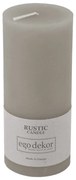 Szara świeczka Rustic candles by Ego dekor Rust, 58 h