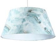 Błękitna welurowa lampa wisząca stożek - 3X S411 P9-H57