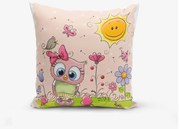 Dziecięca poszewka na poduszkę 43x43 cm Pink Owl – Mila Home