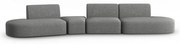 Szara sofa z tkaniny szenilowej lewostronna 428 cm Paolo – Milo Casa