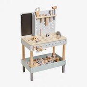 Drewniany Stół Narzędziowy Dla Dzieci Albiore Sky Blue - Sklum