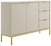 Komoda na nóżkach w stulu glamour kaszmir + złoty B0-G08