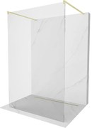 Mexen Kioto ścianka prysznicowa wolnostojąca 100 x 200 cm, transparent 8 mm, złota szczotkowana - 800-100-002-55-00