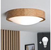 Brilagi - LED sufitowa lampa CARVALHO SLIM 1xE27/60W/230V dąb pr. 27 cm