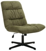 Fotel obrotowy z zieloną melanżową tapicerką - SELENDO