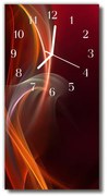 Zegar Szklany Pionowy Sztuka Abstrakcja pomarańczowy