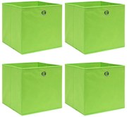 Zielony zestaw pudełek z tkaniny 4 sztuki L1-R36
