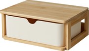Organizer z szufladą VAKKO, bambus i melamina, 19,5 x 14,8 cm