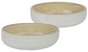 Biało-beżowe kamienne miski zestaw 2 szt. Sand Grain – Mette Ditmer Denmark