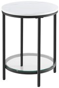Stolik boczny SID czarny/biały