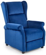 Fotel AGUSTIN 2 VELVET granatowy rozkładany HALMAR