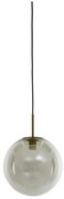 Lampa wisząca w kolorze brązu ze szklanym kloszem ø 40 cm Medina – Light &amp; Living