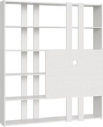 Regał otwarty Kato H z panelem TV Frassino biała