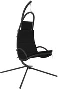 Czarny nowoczesny fotel wiszący do ogrodu F1-D63