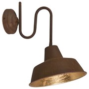 Kinkiet / Lampa scienna przemysłowy rdza ze złotym wnętrzem - Factory Rustykalny / Vintage Oswietlenie wewnetrzne