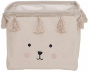Beżowy kwadratowy pojemnik na maskotki C4-W69
