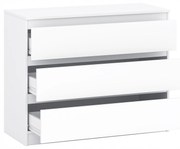 Komoda 3 sz do sypialni garderoby salonu biały mat