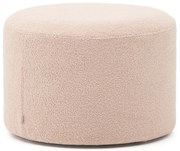Jasnoróżowy puf z materiału bouclé Kaeli – Kave Home