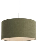 Lampa wisząca biała z zielonym kloszem 50 cm - Combi 1 Nowoczesny Oswietlenie wewnetrzne