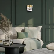 Kinkiet CARISMA GOLD 2xE14, kryształowa, glamour, złoty