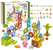 Woopie klocki magnetyczne tor kulkowy zwierzęcy raj 104 el.