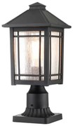 Quoizel QZ-CEDAR-POINT3-M-BK - Lampa zewnętrzna CEDAR POINT 1xE27/60W/230V IP44