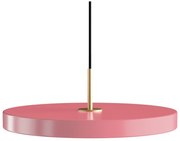 Różowa lampa wisząca LED z metalowym kloszem ø 43 cm Asteria Medium – UMAGE