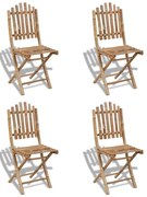Składane krzesła bambusowe 4 szt. E2-Z61