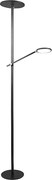 Regina - Czarna lampa stojąca LED z metalu wys. 180 cm Fabas Luce - 2 lampy o mocy 36 W i 12 W ze zintegrowaną diodą LED 3000 K