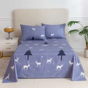 PrzytulneMieszkanie.pl Prześcieradło i poszewka na poduszkę DEER AND TREE Rozmiar: 50 x 70 cm | 140 x 240 cm