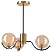 Żyrandol na pręcie GEORGIA 3xG9/5W/230V złoty/dymny beż