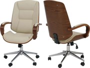 Krzesło biurowe MCW-O83,  kremowy