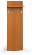 Garderoba z wieszakami PRIMO WOOD, 4 haczyki, półka, czereśnia