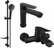 Mexen Pecos DF05 zestaw wannowy, czarny - 72703DF05-70