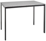 Stół MARIO 100x60 biały marmur/czarny SIGNAL