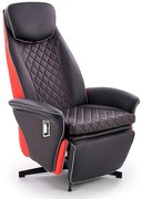 Czarny rozkładany wypoczynkowy fotel pokojowy Z6-B01