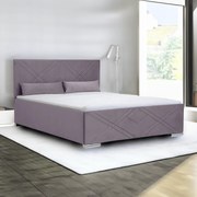 Łóżko tapicerowane z pojemnikiem KRIS Liliowy 140x200 cm