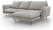 Jasnoszara sofa narożna Cosmopolitan Design Vienna, prawostronna