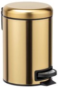 WENKO 24009800 - Kosz na śmieci LEMAN 17x25 cm stal nierdzewna/złoty/czarny