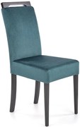 Drewniane krzesło z zieloną tapicerką S0-A43