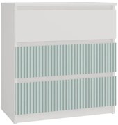 Nowoczesna komoda dla dziecka biały + miętowy C3-S75