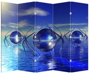 Parawan - Abstrakcja - woda (210x170 cm)