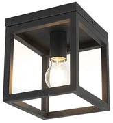 Industrialna lampa sufitowa czarna stalowa - CagePrzemysłowy Oswietlenie wewnetrzne