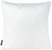 Poszewka na poduszkę 45x45 welwetowa ARIADNA z diamencikami biała