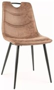 Krzesło tapicerowane ALOE brązowe SIGNAL
