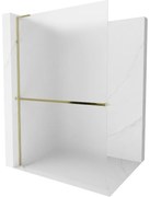 Mexen Kioto+ L ścianka prysznicowa z półką Walk-in 70 x 200 cm, szron, złota - 800-070-123-50-30
