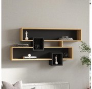 Półka ścienna KAREN 120x72,2 cm brązowa/antracyt