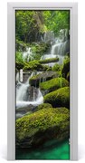 Naklejka na drzwi samoprzylepna Wodospad w dżungli